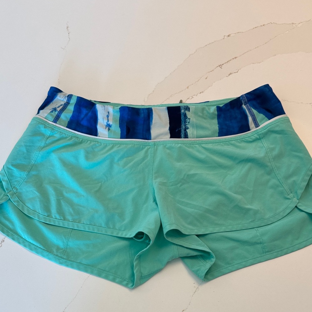 lululemon athletica Blue and Teal Athletic Shorts